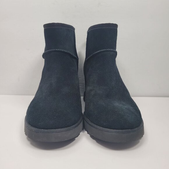 UGG Classic Femme Mini Women's Black Wedge Boots S/N 1104609 US Size 12 - Picture 3 of 9